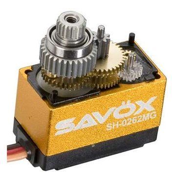 Сервопривід цифровий Savox 0,8-1,2 кг/см 4,8-6 0,08-0,06 сек/60&deg; 13,6 г SH-0262MG фото