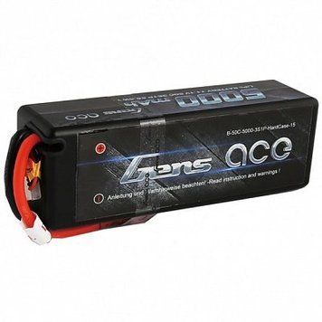 Акумулятор Gens Ace LiPO 7,4 В 5000 мАг 2S 50C B-50C-5000-2S1P-HardCase-24 фото